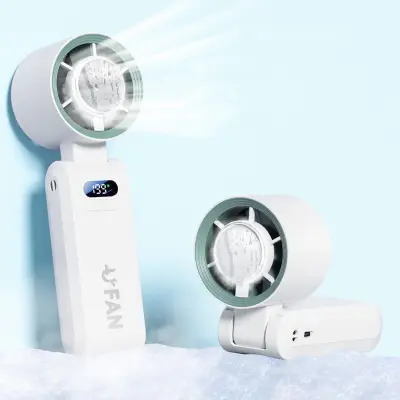 Prenosen ventilator 4000mAh, zložljiv 3-v-1, brezkrtačen White