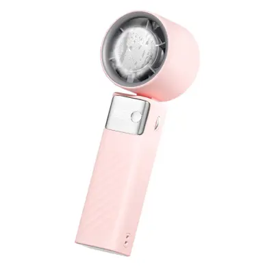 Mini hlajenje z ledom — zložljiv prenosni ventilator USB-C Pink