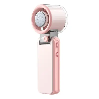 Zložljiv ročni mini ventilator z ledenim hlajenjem, 199 stopenj Pink