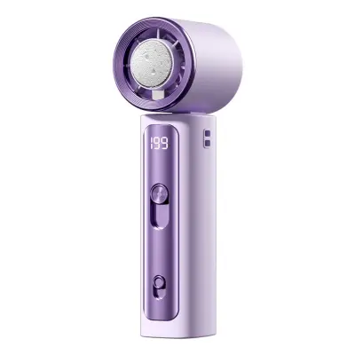 Ročni mini ventilator s polprevodniškim hlajenjem in LED zaslonom Purple
