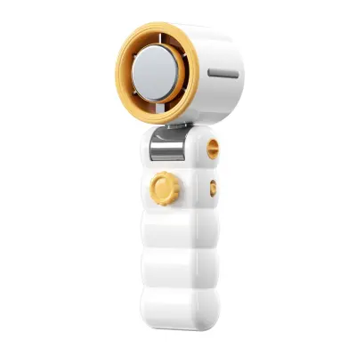 Zložljiv ročni ventilator z ledenim hlajenjem in 199-stopenjskim turbo White+Yellow