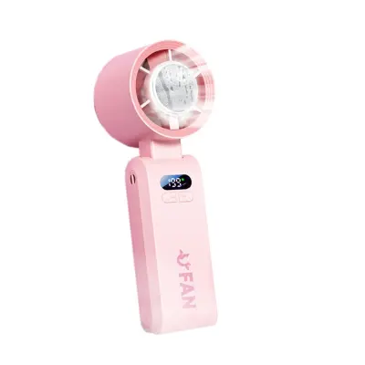 Prenosen ventilator 4000mAh, zložljiv 3-v-1, brezkrtačen Pink