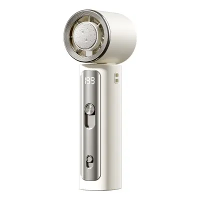 Ročni mini ventilator s polprevodniškim hlajenjem in LED zaslonom White