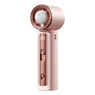 Ročni mini ventilator s polprevodniškim hlajenjem in LED zaslonom Pink
