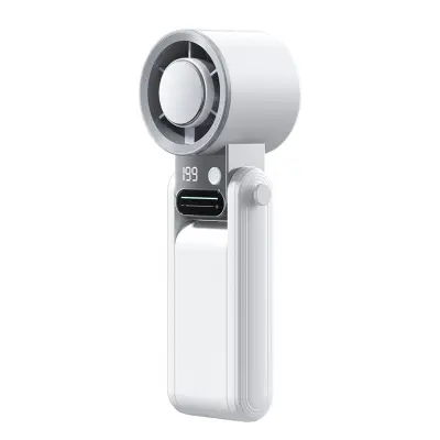 Tri-zložljiv mini ventilator s slide-touch, 199 stopenj, USB White