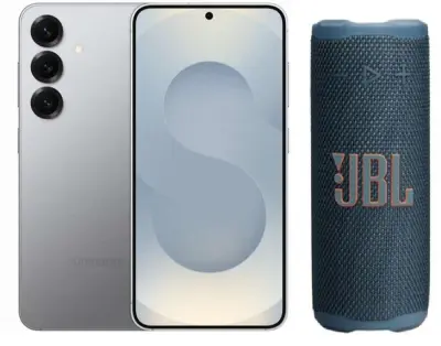 SAMSUNG Galaxy S25 256GB Silver Shadow + JBL GRIP