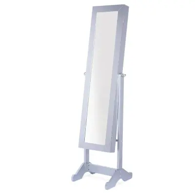 Ogledalna omara za nakit z LED osvetlitvijo in zaklepno vrati