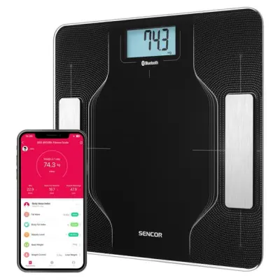 Sencor SBS 8002BK Črna tehtnica s Bluetooth