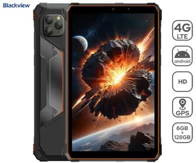 Robusten tablični računalnik BLACKVIEW ACTIVE 5, 8.68", 3v1 AI, 4G LTE, 6GB+128GB, Dual SIM, GPS, črno-oranžen (Black Orange)