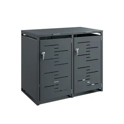 Omarica Smeti Shranjevanje Barva Temno Siva 134x80x116cm OGS64-DG