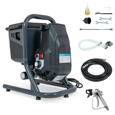Industrijski brezzračni slikopleskarski agregat Hexwelt HW-AMZP-10 – 700 W, 200 bar, 1,2 l/min