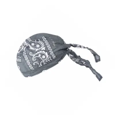 Vsestranska bombažna bandana kapa za zaščito in stil pri aktivnostih Grey
