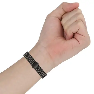 Nerjaveči trak za Fitbit Air – magnetni zapah, natančno prileganje Black
