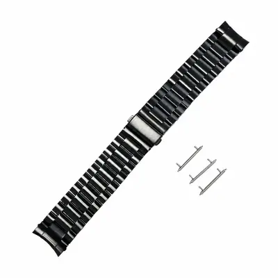 Ukrivljeni tridelni pašček za Xiaomi Watch S4, 20cm x 2.2cm Black