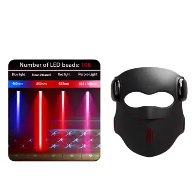 LED maska za fototerapijo – več valovnih dolžin, USB-C napajanje