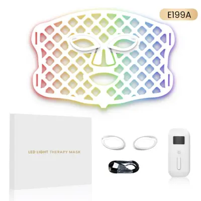 E199A silikonska LED maska za obraz za domačo fotopomlajevanje, Type-C