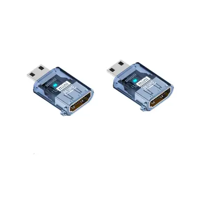 USB-C v HDTV ženski adapter (2 kosa) – 8K@60Hz HDMI 2.1, HDR 12-bit Blue