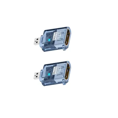 D-tip moški na HDTV ženski adapter (2-pack) 8K@60Hz HDMI2.1 Blue