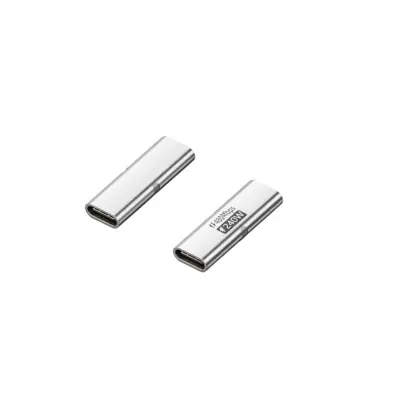 Dvostranski Type-C ženski-ženski adapter (2 kosa) 240W 20Gbps Silver