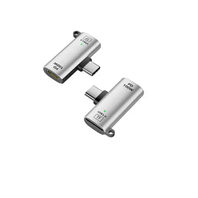 USB-C 3.0 na microSD (TF) čitalec z 100W Type-C polnilnim prehodom Gray