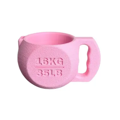 Kettlebell nosilec za pint sladoleda, plastičen ovoj za stabilnost Pink