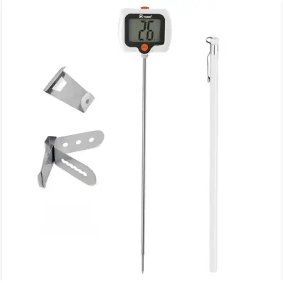 Klipni kuhinjski termometer s 304 inox sondo, zamenljiva baterija White
