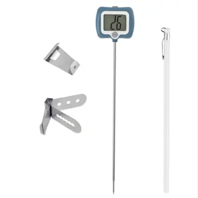 Klipni kuhinjski termometer s 304 inox sondo, zamenljiva baterija Blue