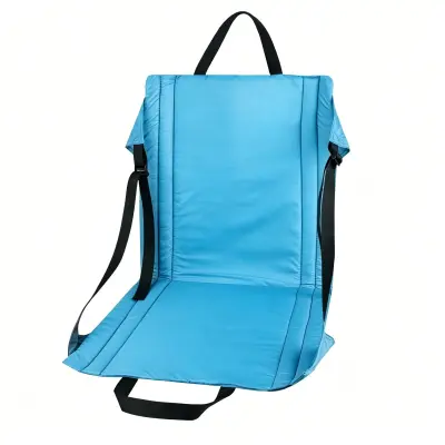 Prenosni zložljiv sedež z naslonjalom 44cm, vodoodporen Oxford Blue