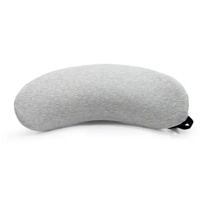 Polmesečasti spominski penasti ledveni vzglavnik, ergonomski 3D LightGrey