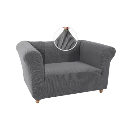 Retro Tufted Enosedežna Prevleka za Kavč - Protizdrsna Raztegljiva Zaščita Grey