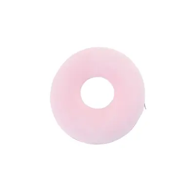 Okrogla spominska pena donut blazina z zračnim votlom in zadrgo Pink