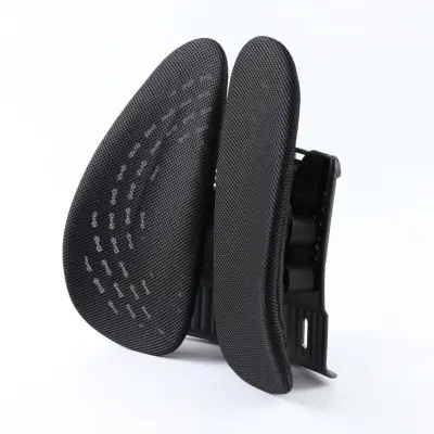 Ergonomska dvojna ledvena blazina TPU z 3D zračno tkanino Black