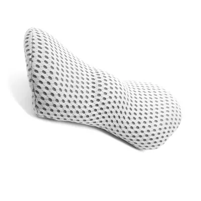 Ergonomska ledvena blazina 4D mreža z spominsko peno in PU prevleko Gray