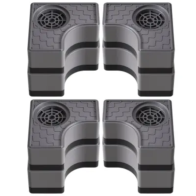 Set 4 dvo-slojnih podložk za pralni stroj, siva, 8cm