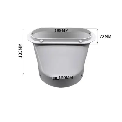 Adapter izpuha 15cm za prenosne klime, ABS siva, za ovalno okno