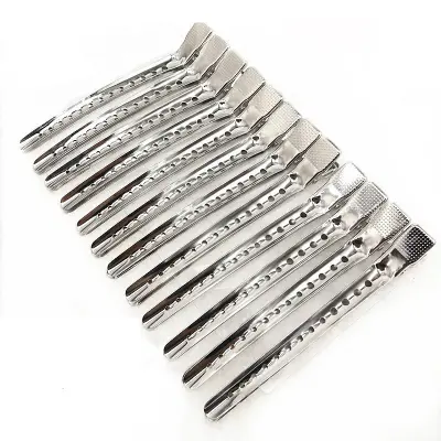 Aluminijaste sponke za lase, 12 kosov Silver L