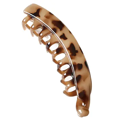 Sponke za lase v obliki banane - 13 cm, 2 kosa Brown