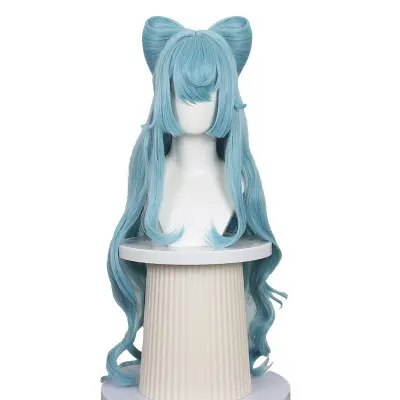 Sky Blue Cosplay Lasulja - Visokotemperaturna vlakna, nastavljiva, anime stil