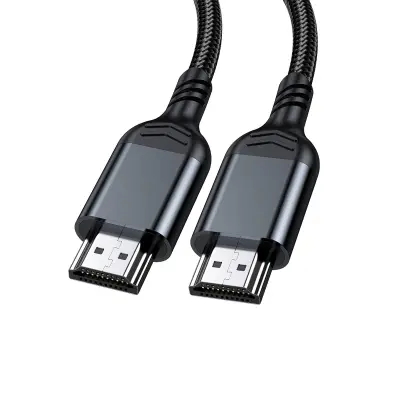 Moški HDMI 2.1 kabel 8K 240Hz HDR, najlon pleten, brezkislikni baker Black 1,5 M
