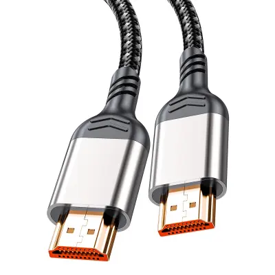 Moški HDMI 2.1 kabel 8K 240Hz HDR, najlon pleten, brezkislikni baker Gray 5 m