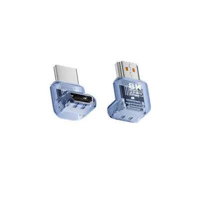 8K UHD HDMI 2.1 Moški v Ženski 90° Navpični Adapter - 3 Pack Blue