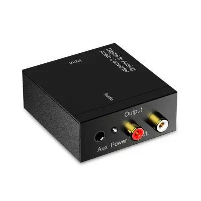 Digitalno v analogni AV pretvornik: optični/coaxial na 3,5mm in RCA