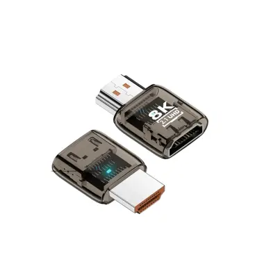 8K UHD HDMI 2.1 ženski na moški adapter pravilen - paket 3 Black