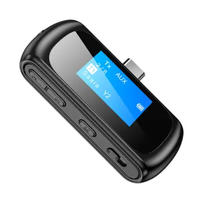 2-v-1 Bluetooth 5.0 zvočni adapter: sprejemnik in oddajnik 3,5mm 10m