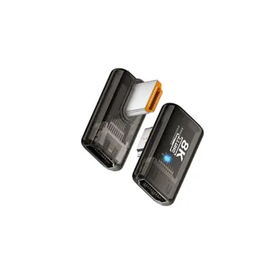 UHD Female to Male Right-Angle HDMI 2.1 Adapter Pack of 3 – 8K@60Hz Black