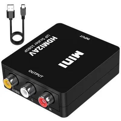 HDTV v AV pretvornik – USB HDMI na RCA, 1080p, NTSC/PAL Black