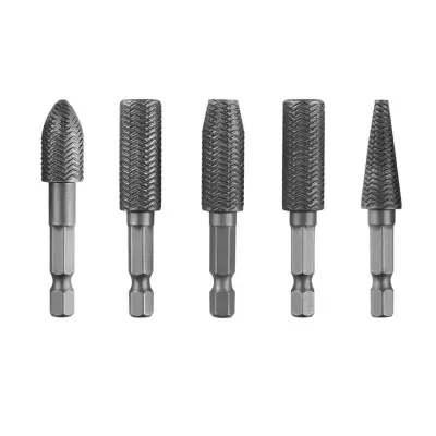 Komplet 5x 6mm šestkotnih brusnih glavic iz karbonskega jekla