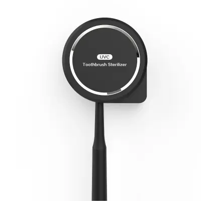 Prenosni UV sterilizator zobnih ščetk UVA+UVC, 3-minutni cikel, USB-C Black