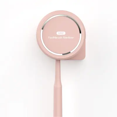 Prenosni UV sterilizator zobnih ščetk UVA+UVC, 3-minutni cikel, USB-C Pink