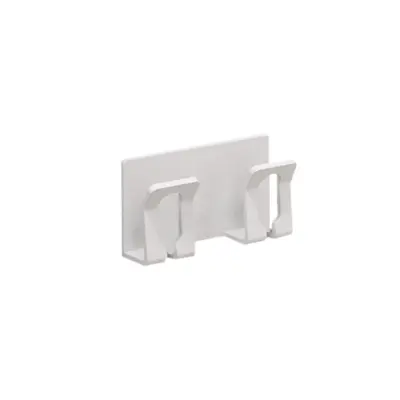 Stenski nosilec za zobne ščetke z dvema režama, aluminij